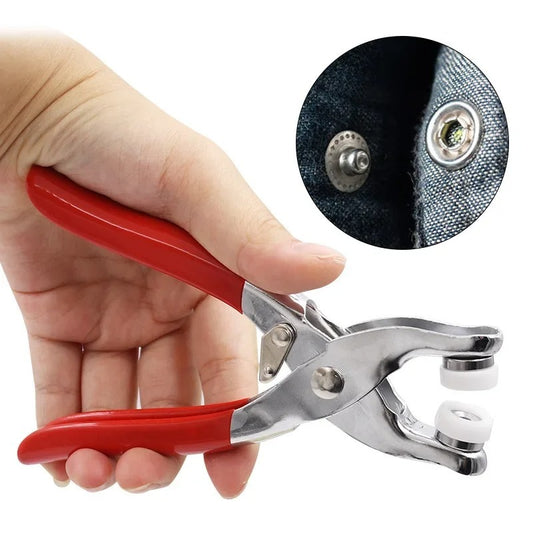 Plier Tool + 50 Metal Snap Buttons – DIY Fastener Kit
