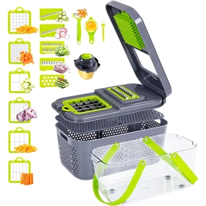 Multifunctional Veg & Fruit Chopper – 22 Pcs Set