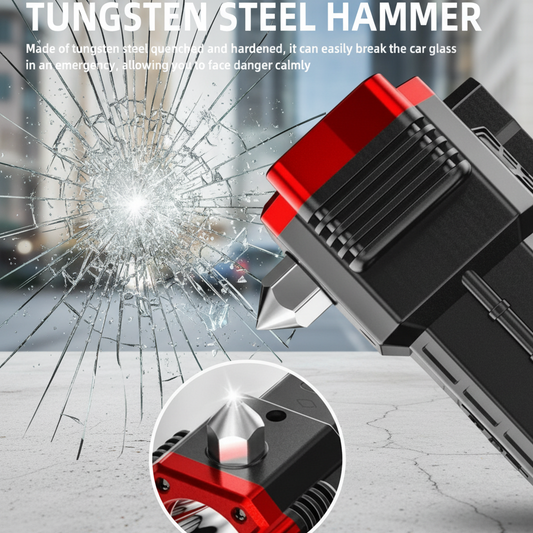 Multi-Function LED Torch | Power Bank & Safety Hammer