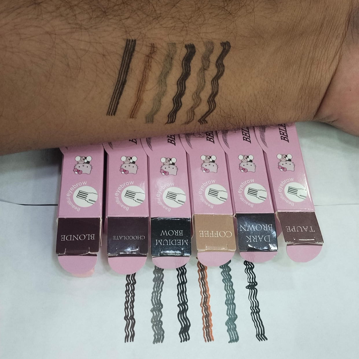 Precision 4-Tip Eyebrow Pen – Waterproof & Long-Lasting