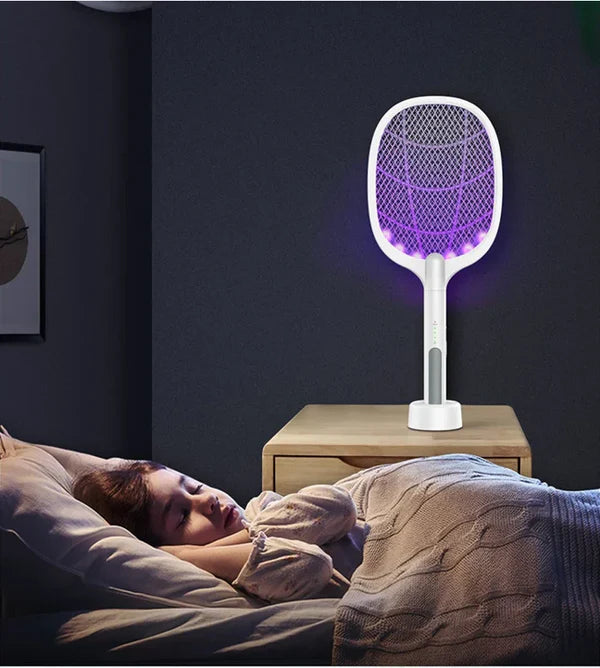 USB Rechargeable Mosquito Killer Racket with Stand