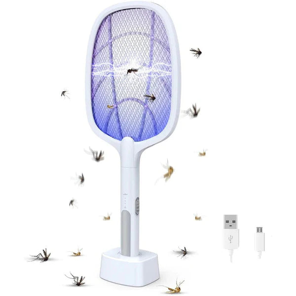 USB Rechargeable Mosquito Killer Racket with Stand