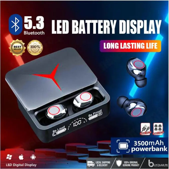 M90 Pro Wireless Earbuds with Power Bank